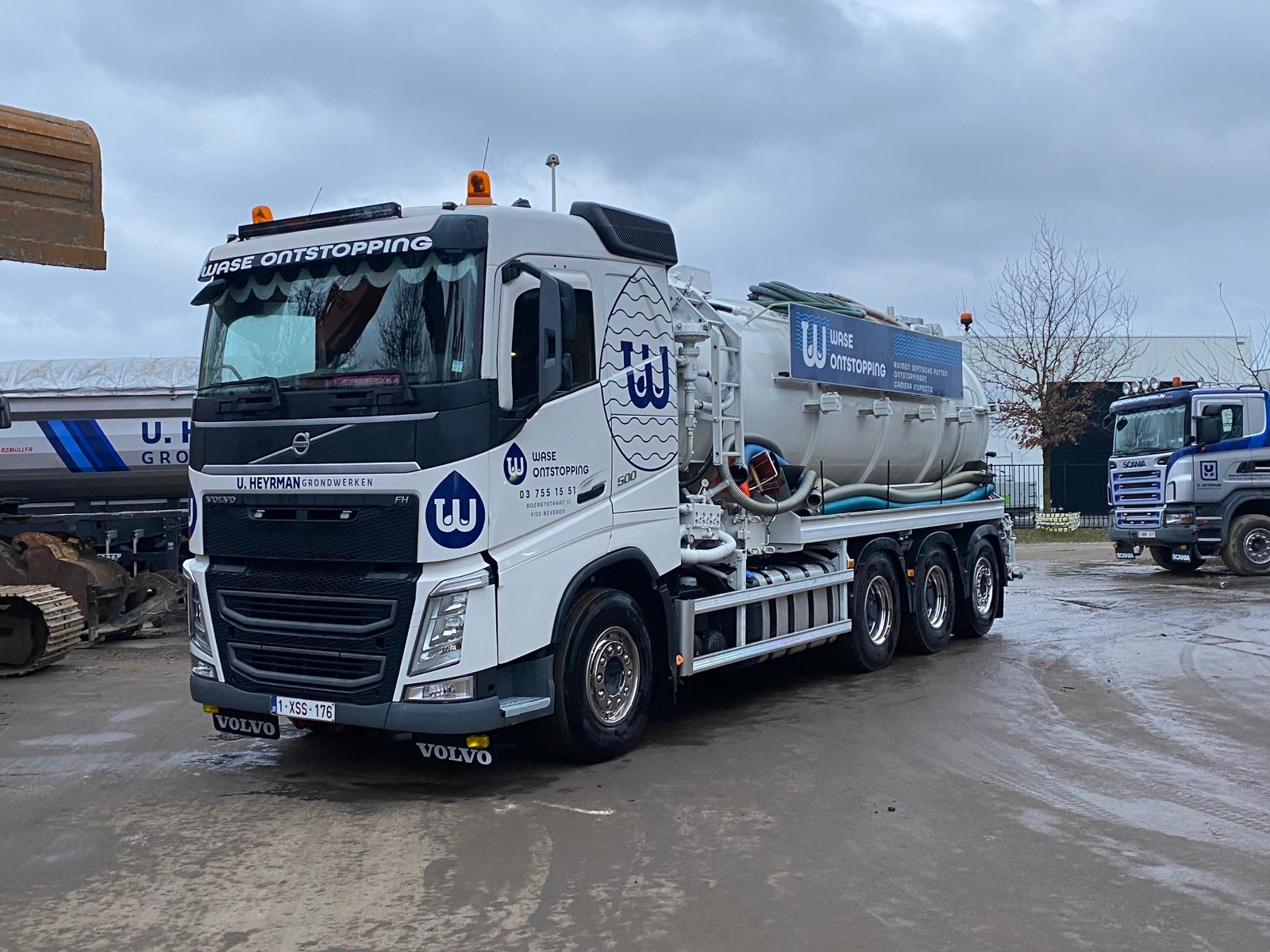 Vacuümwagen in actie